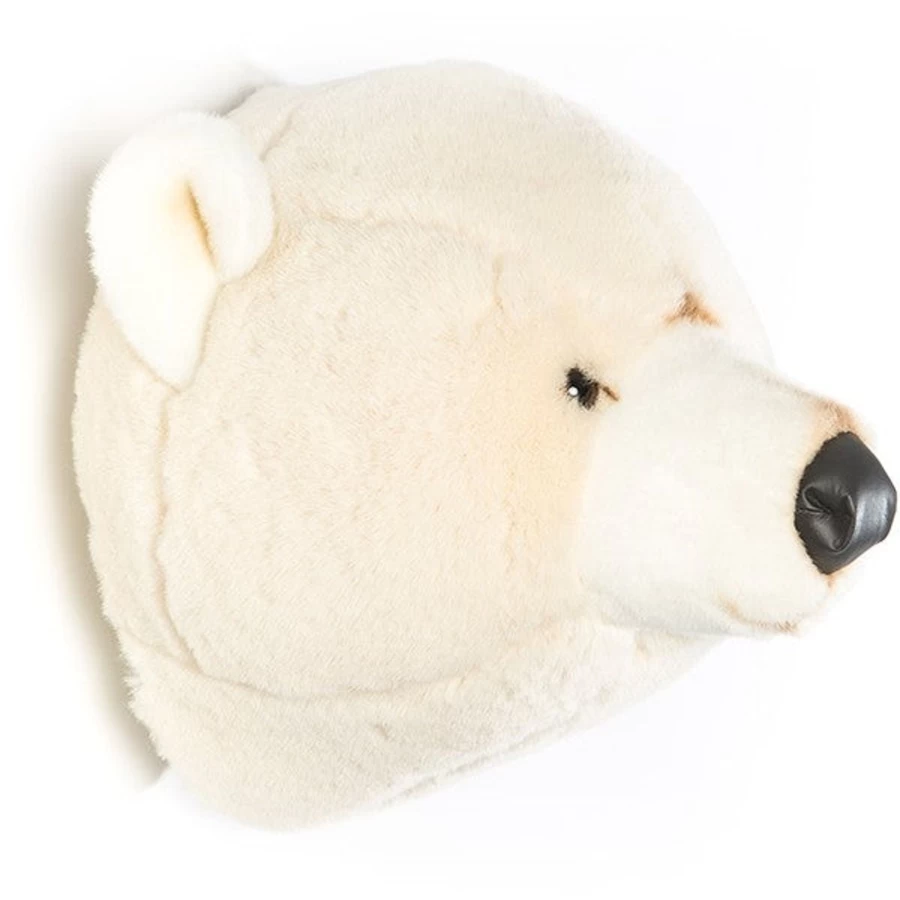 "Wild & Soft Polar Bear Wall Trophy – Basile Style Arctic Decor"