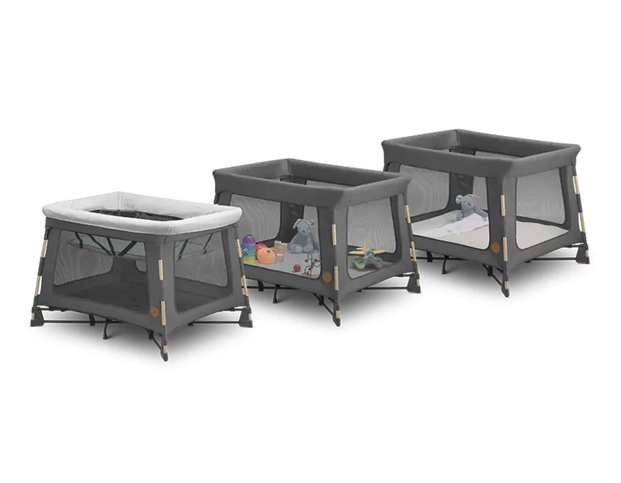 Maxi Cosi Swift 3-in-1 Travel Cot in Beyond Graphite – Portable Baby Bed & Playpen