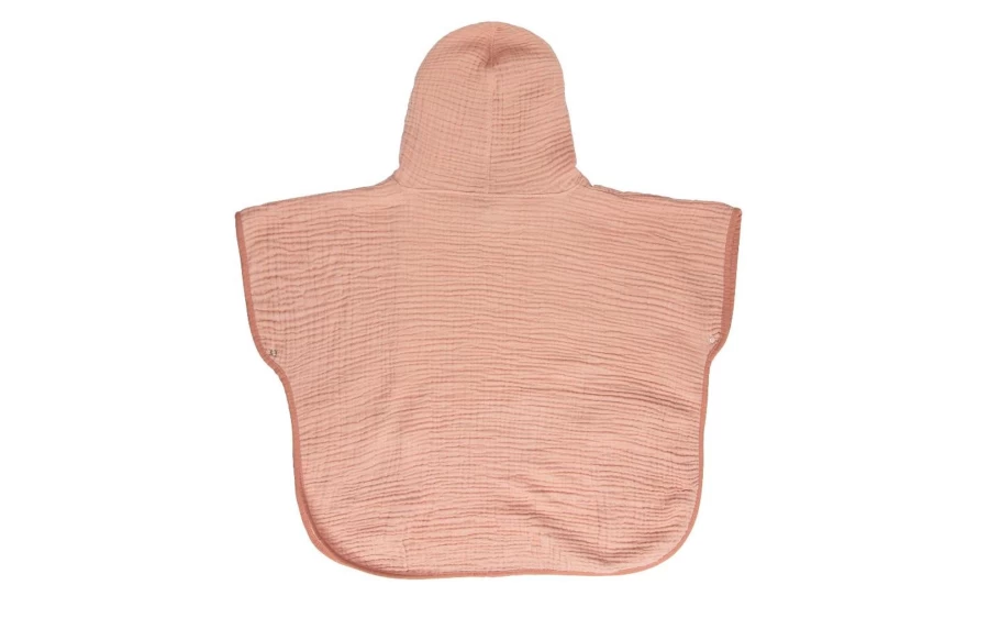 Bébéjou Pink Cotton Baby Bathrobe Hooded Towel - Soft Bath Cape for Kids