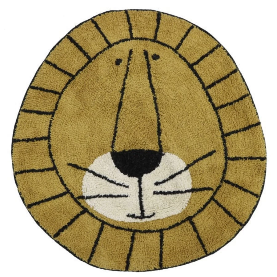 "Tapis Petit Lion Design Handmade Rug 100x100 cm Premium Quality Wool"