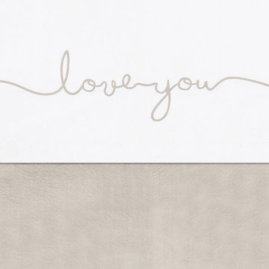 Jollein "Love You" 120x150cm Flat Sheet - Premium Bedding for a Cozy Sleep