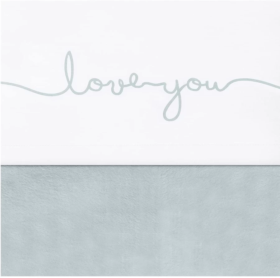 Jollein "Love You" 120x150cm Flat Sheet - Premium Bedding for a Cozy Sleep