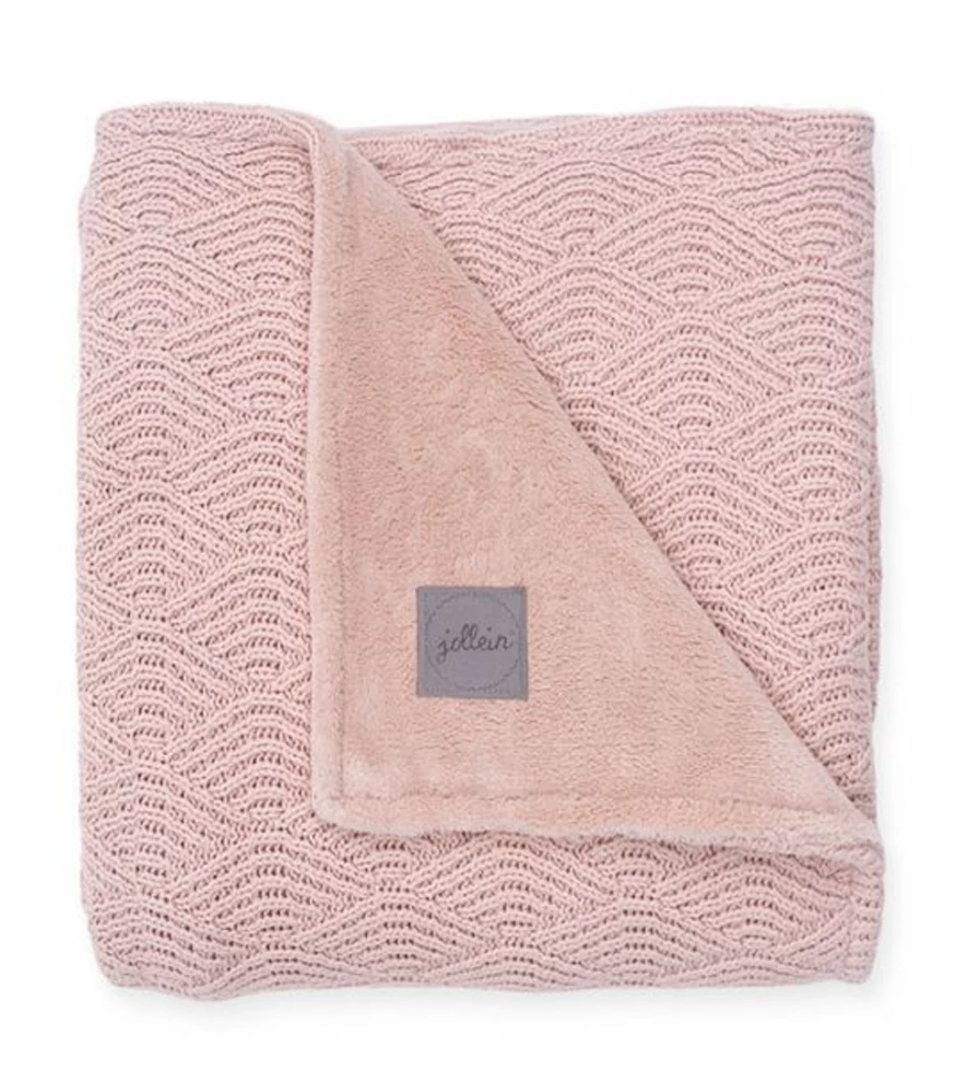 Jollein Coral Fleece Blanket 75x100cm Soft River Knit Cozy Throw for Bed Couch