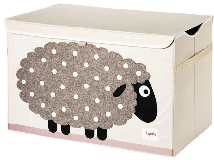 3Sprouts Toy Storage Chest with Animal Design - Kids Room Organizer for Toys & Books