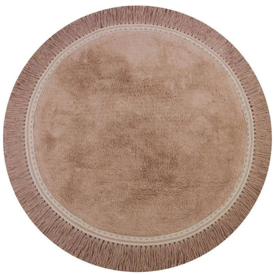 "Tapis Petit Anna Handmade Rug 110x110 cm - Soft Wool Square Rug for Living Room"