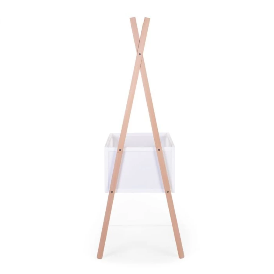 Childhome Tipi Cradle with Clothing Rack - 50x90 cm Portable Baby Bed & Nursery Organizer