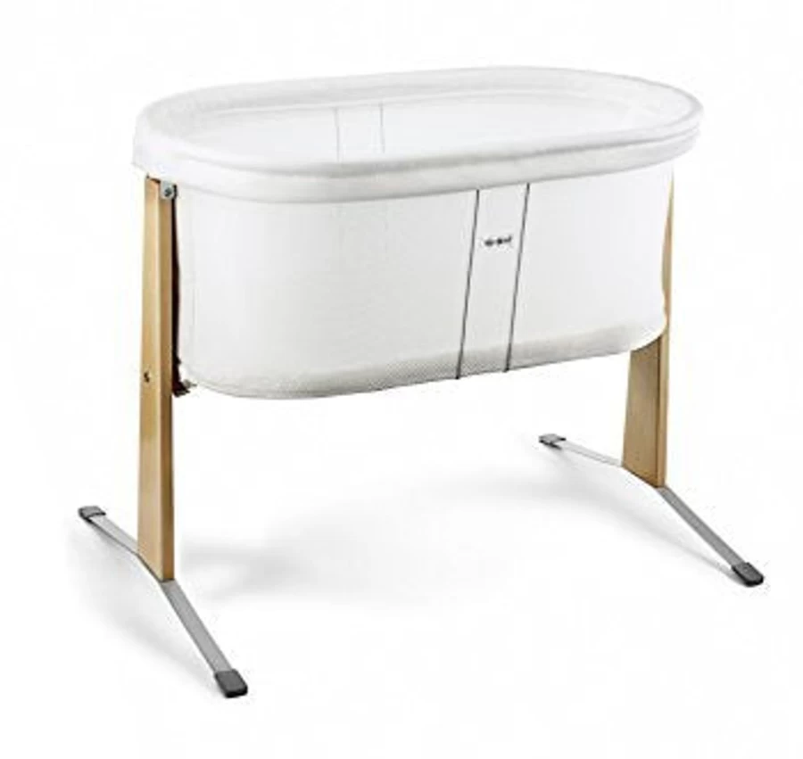 BabyBjörn White Baby Cradle – Soft & Comfortable Newborn Rocking Bassinet
