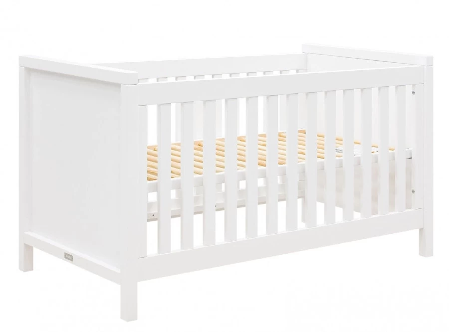 Bopita Corsica White Cot Bed 70x140cm - Convertible Baby Toddler Bed