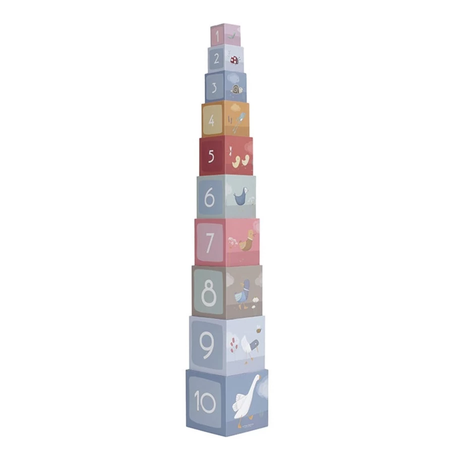 Little Dutch Stacking Cubes Set - Colorful Nesting Blocks for Toddlers, Educational Baby Toys