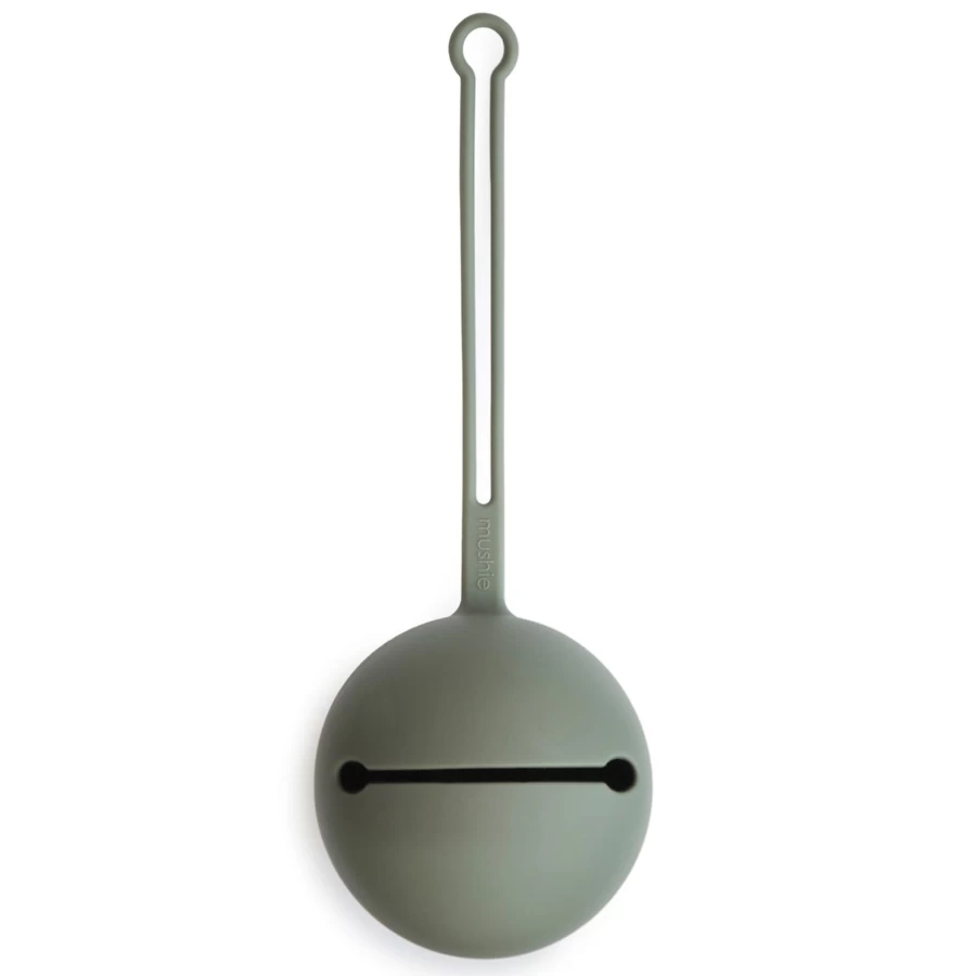 Mushie Silicone Pacifier Holder Case - BPA-Free, Stylish & Durable Baby Essentials for On-the-Go Parents