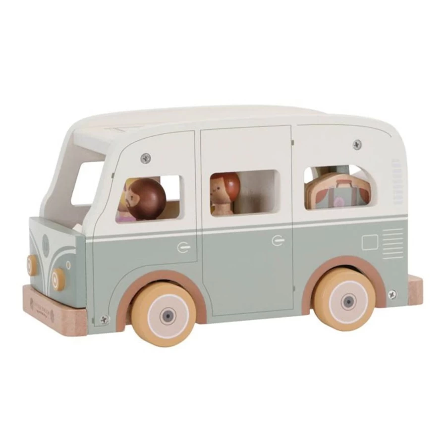 Little Dutch Vintage Bus FSC-Certified Wooden Toy - Retro Style Children's Play Vehicle