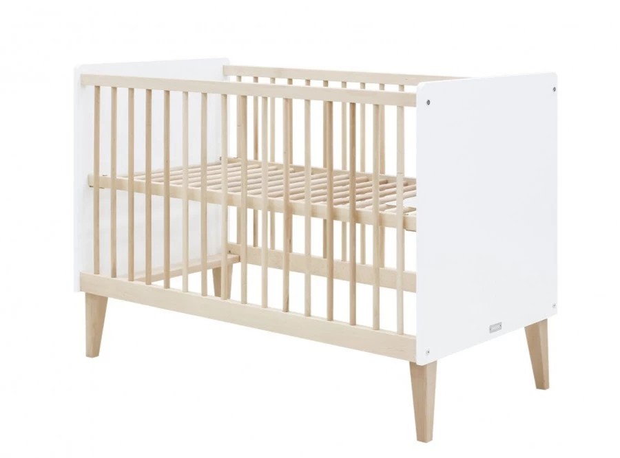 Bopita Indy Cot 120x60 cm White/Natural Baby Crib Portable Travel Bed
