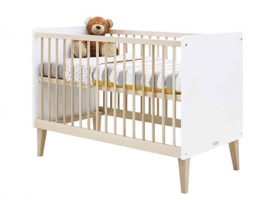 Bopita Indy Cot 120x60 cm White/Natural Baby Crib Portable Travel Bed