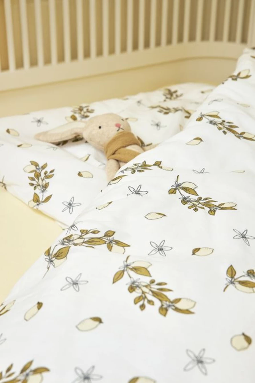 Meyco Lemon Duvet Cover Set 135x100 cm 100% Cotton Lightweight Bedding Set for All Seasons