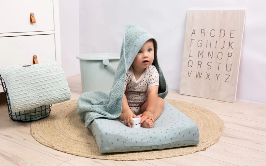 Bébéjou Baby Hooded Towel - Soft Absorbent Bath Cape for Infants & Toddlers