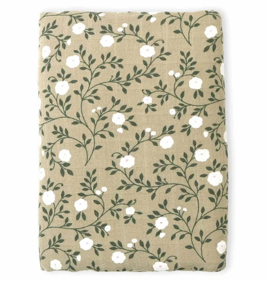 "A Little Lovely Company Premium Muslin Cloth 120x120cm - Soft, Breathable Baby Swaddle Blanket"