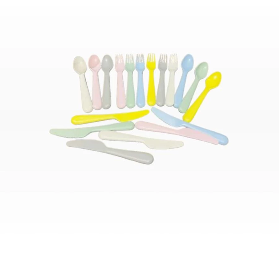 Ikea Kalas 18-Piece Kids Cutlery Set - Colorful Plastic Spoon Fork Knife Combo for Children