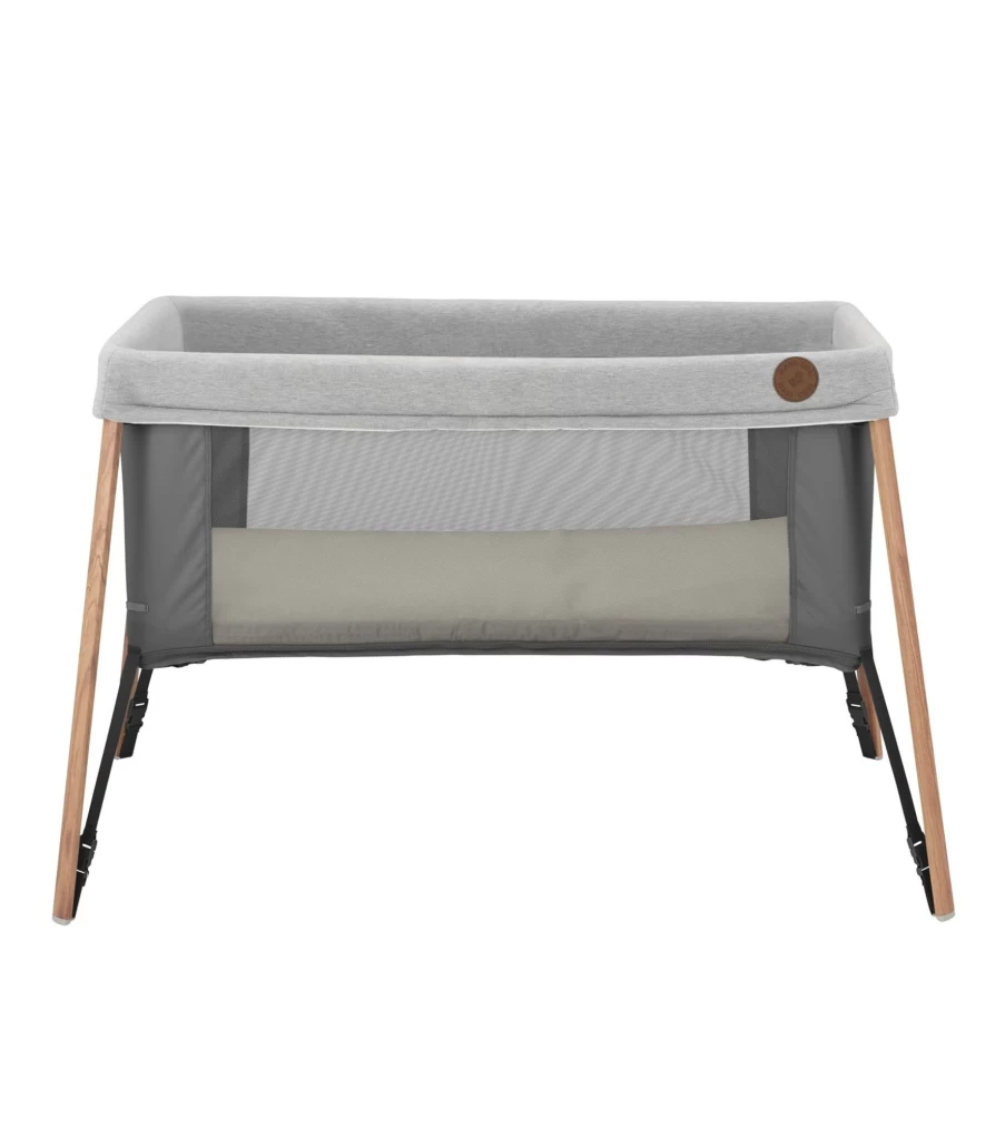 Maxi Cosi Iris Travel Cot Portable Baby Bed in Essential Graphite – Lightweight & Compact for On-the-Go Families