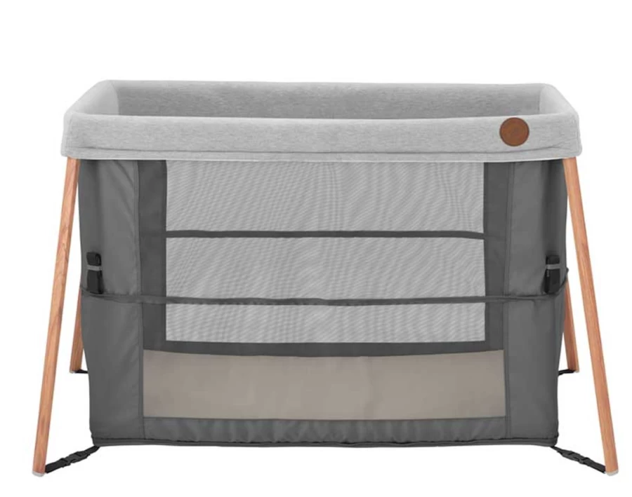 Maxi Cosi Iris Travel Cot Portable Baby Bed in Essential Graphite – Lightweight & Compact for On-the-Go Families
