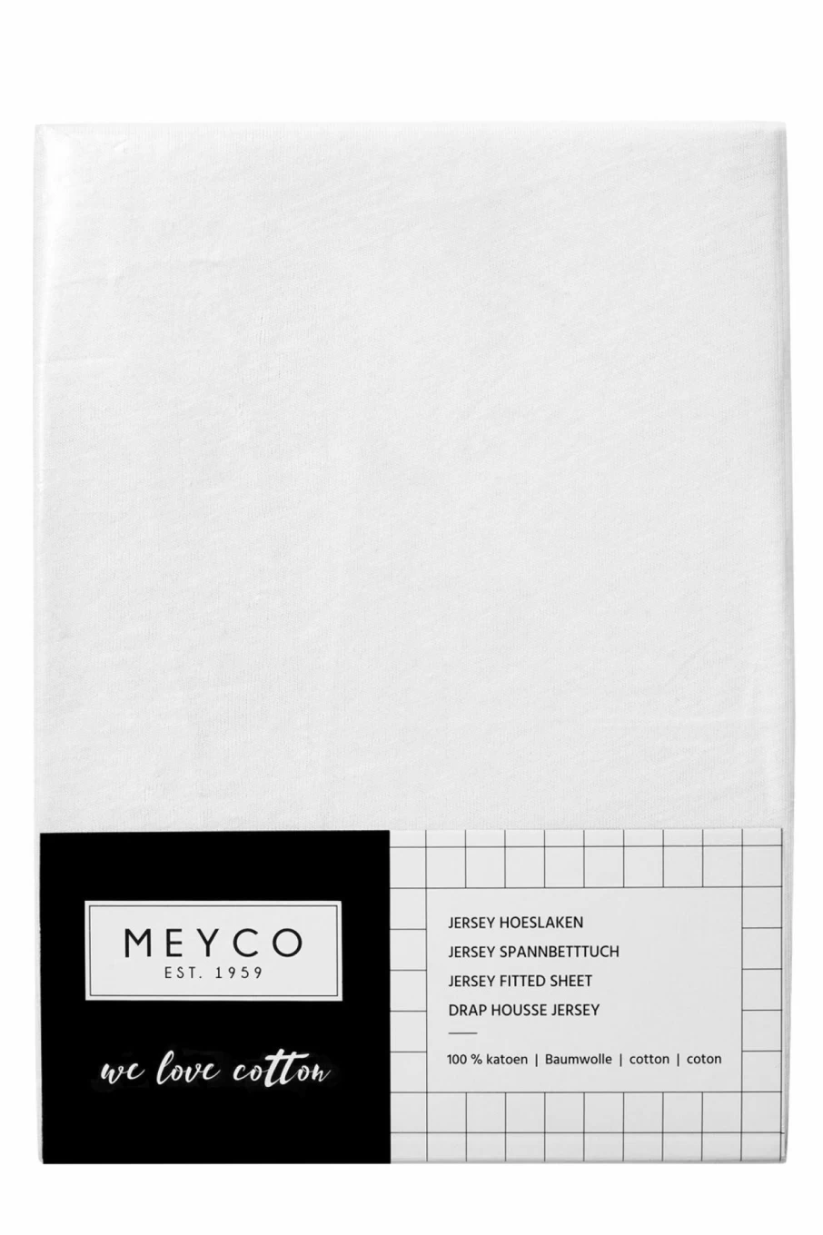 Meyco Premium Fitted Sheet 140x70cm White – Soft Elastic Bed Sheet for Mattress