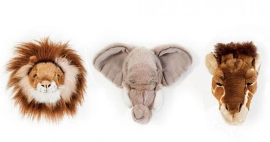 "Wild & Soft Safari Wall Trophy Gift Box – Unique Animal-Themed Decor & Present"