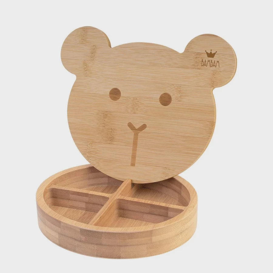 BAMBAM Handcrafted Bamboo Bear Jewelry Box - Eco-Friendly Wooden Gift Storage Organizer