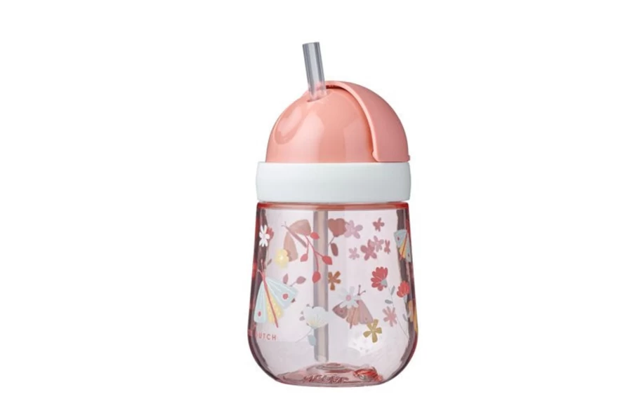 Little Dutch Straw Cup Mio 300ml - Kids' Insulated Stainless Steel Tumbler with Leak-Proof Lid