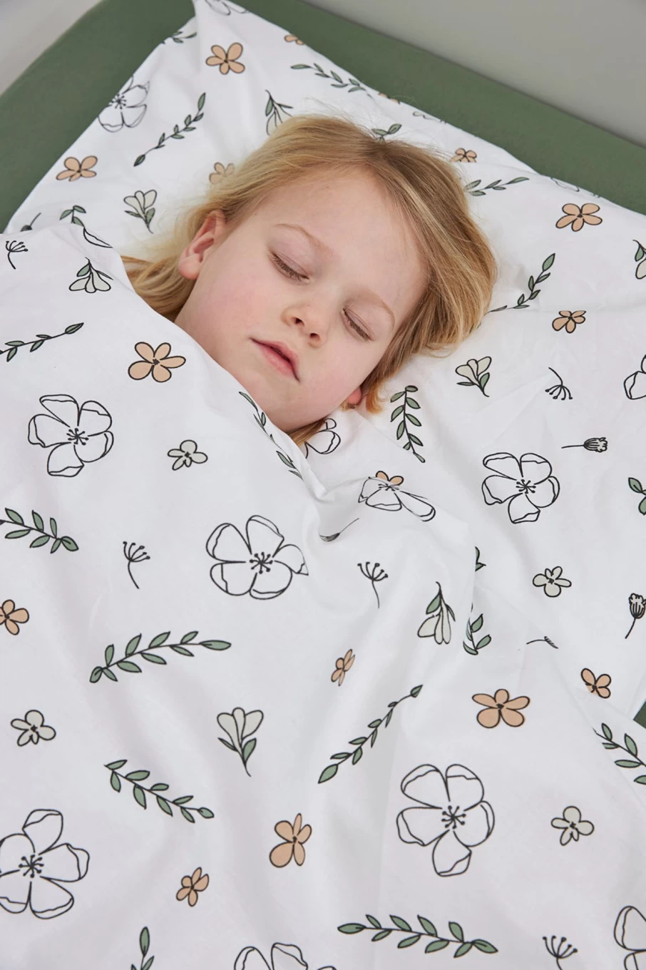 Meyco Floral Duvet Cover 100x135 cm - Premium Cotton Bedding Set for Twin Beds