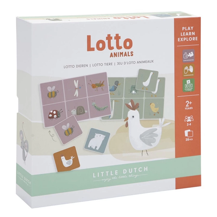 Little Dutch Lotto Game - Wooden Educational Matching & Memory Toy for Kids