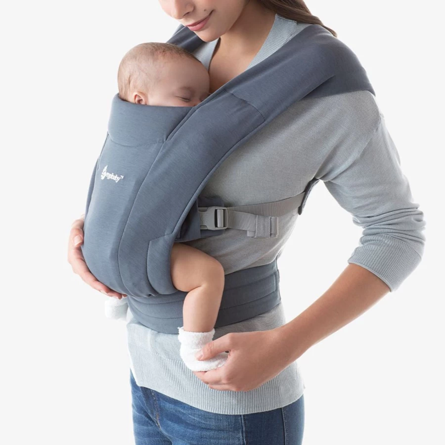ErgoBaby Embrace Baby Carrier - Lightweight, Ergonomic Infant Carrier for Hands-Free Comfort (0-12 Months)