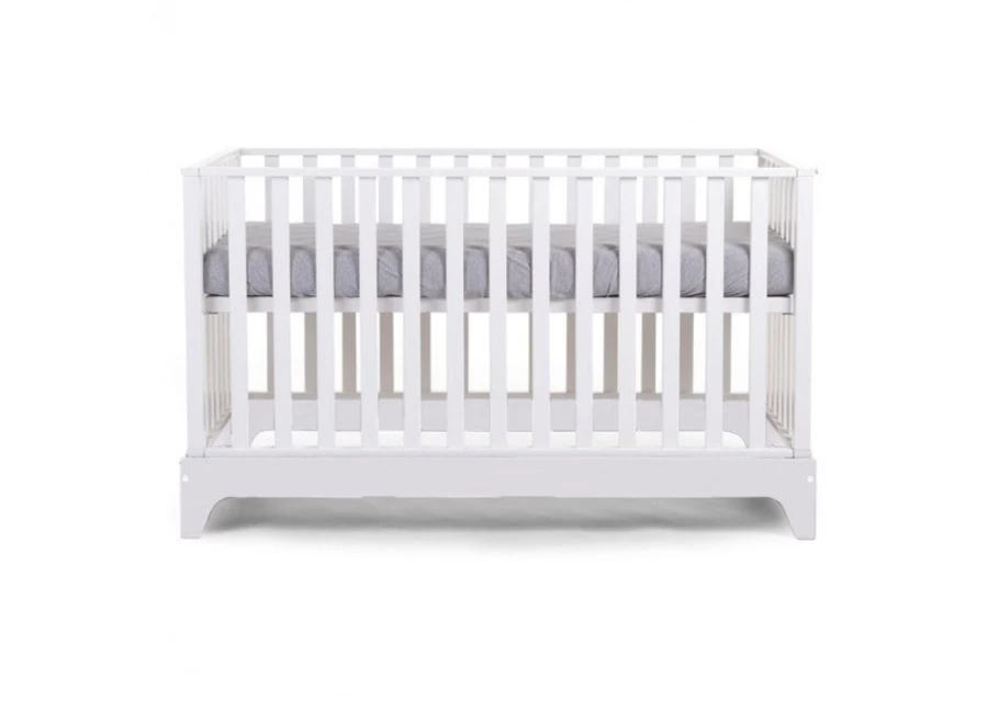 Childhome White Cot Bed 70X140 cm - Safe & Stylish Nursery Crib