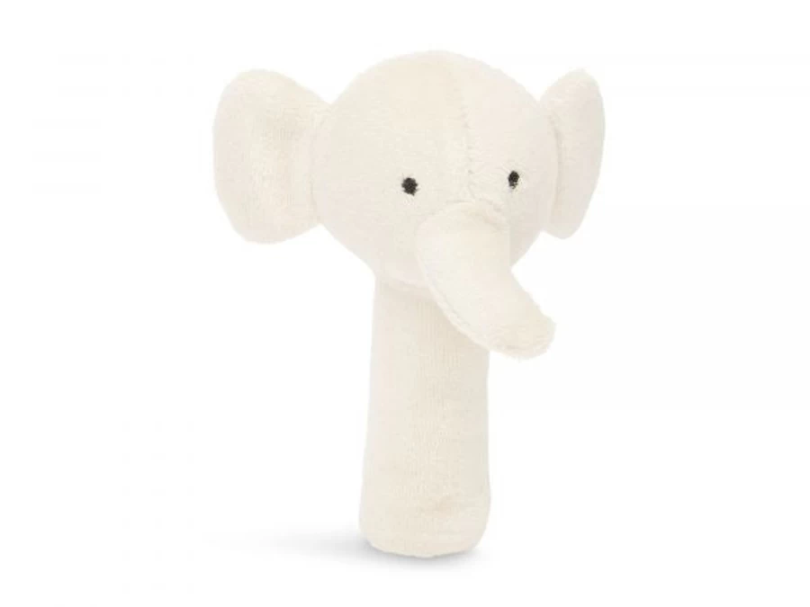 Jollein Baby Elephant Rattle Toy - Soft Teether Shaker for Newborns & Infants