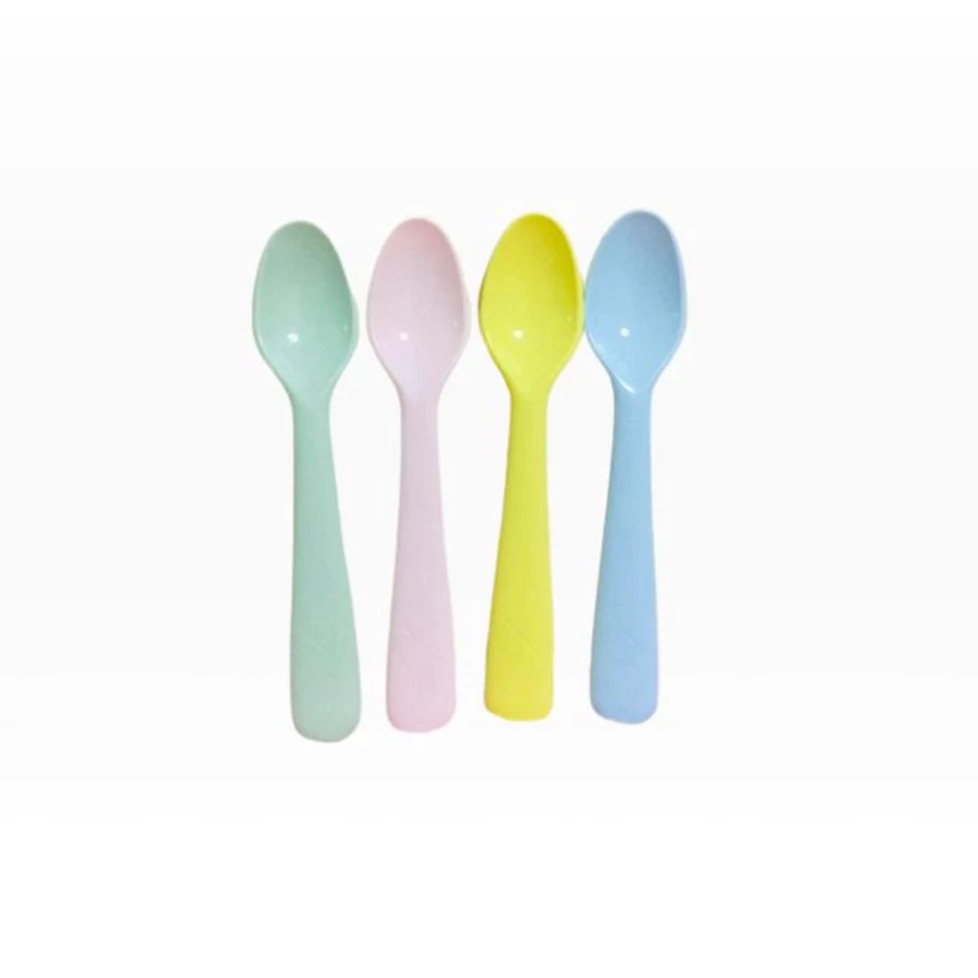 Ikea Kalas 4-Piece Colorful Plastic Spoons Set for Kids, Durable & BPA-Free, Assorted Colors