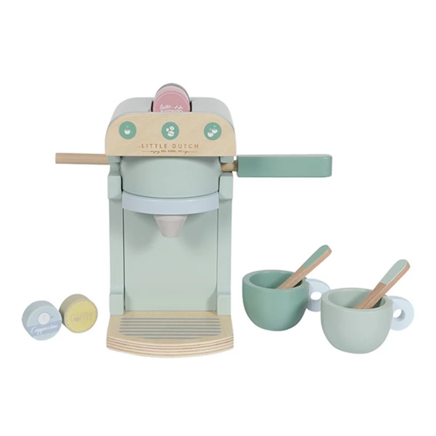 Little Dutch Toy Coffee Machine - Pretend Play Espresso Maker for Kids