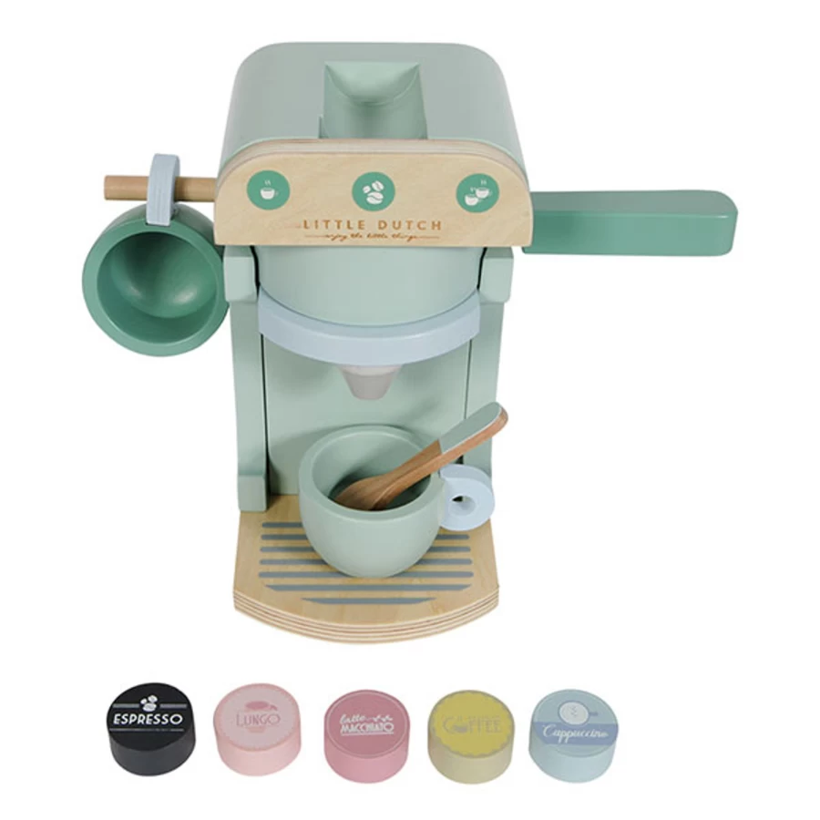 Little Dutch Toy Coffee Machine - Pretend Play Espresso Maker for Kids