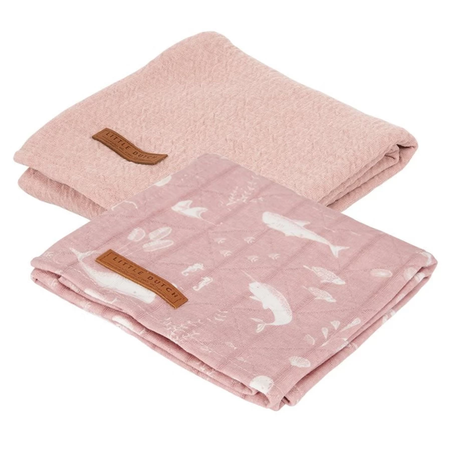 Little Dutch Swaddle Blanket 70x70 cm - Soft Baby Wrap for Newborns