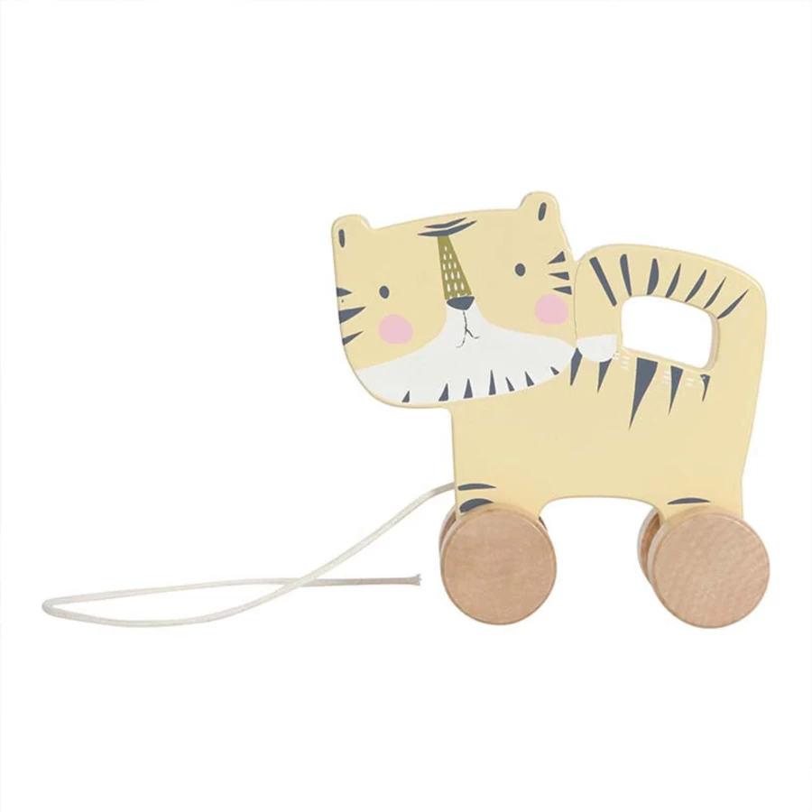 Little Dutch Wooden Pull Along Animal Toy - Handmade Toddler Pull Toy for Kids