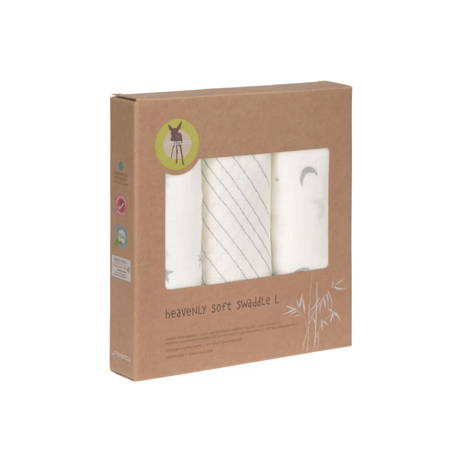 Lässig Heavenly Soft Baby Swaddle Blankets - Large 3 Pack for Newborns