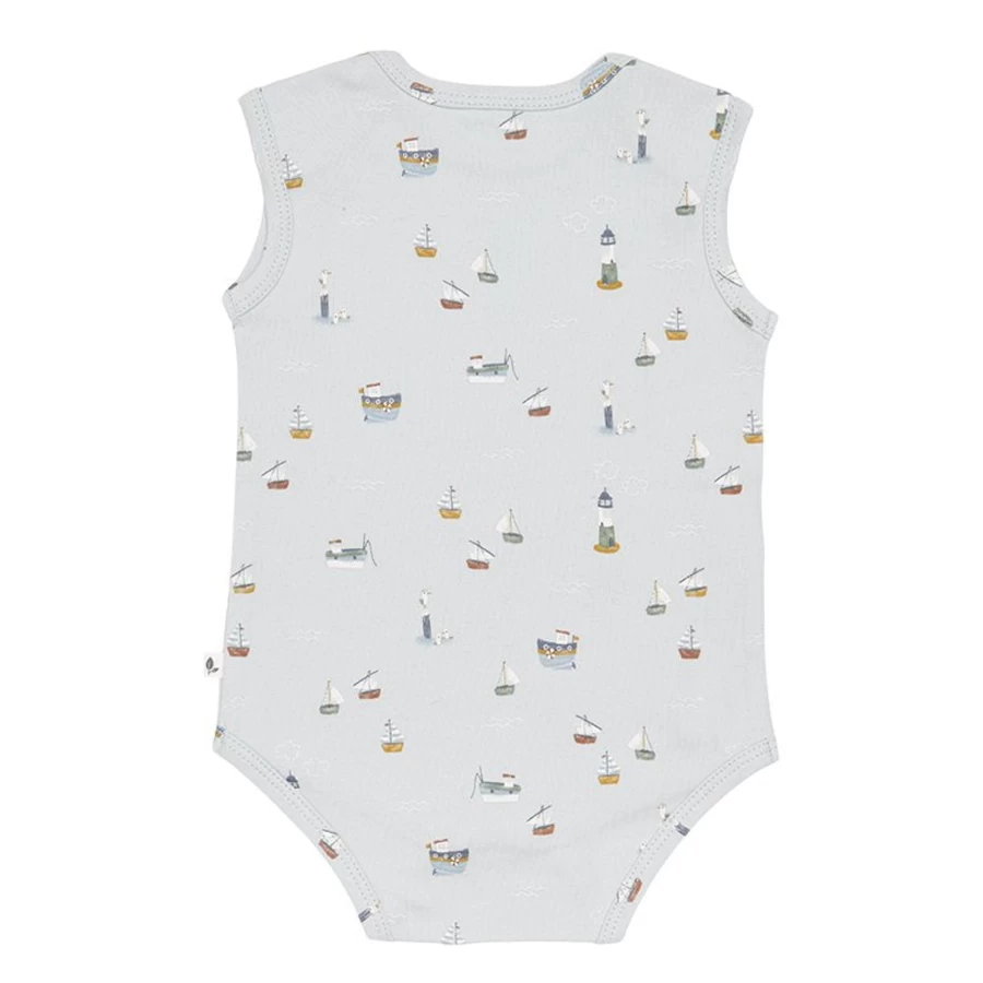 Little Dutch Child's Sleeveless Sailor Romper - Size 62/68 Bay Blue Outfit