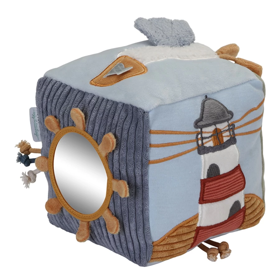 Little Dutch Sailors Bay Soft Activity Cube - Baby Toy with Sensory Play Features