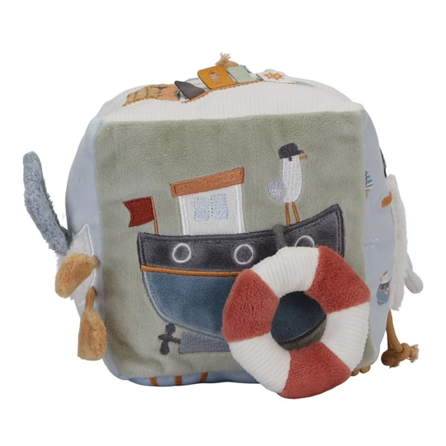 Little Dutch Sailors Bay Soft Activity Cube - Baby Toy with Sensory Play Features