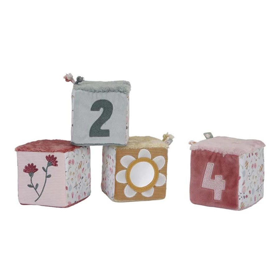 Little Dutch Soft Building Blocks Set - Floral & Butterfly Design for Toddlers
