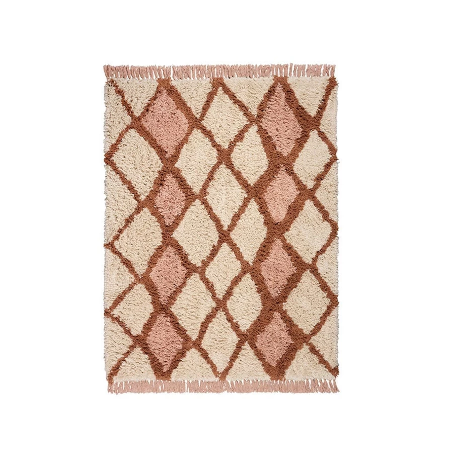 Tapis Petit Evie Diamond Area Rug 170cm x 130cm - Premium Handmade Floor Carpet for Living Room