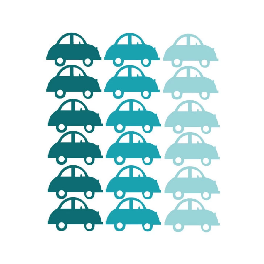 LM Baby Art Car Wall Decals - Premium Removable Vehicle-Themed Stickers for Kids' Rooms