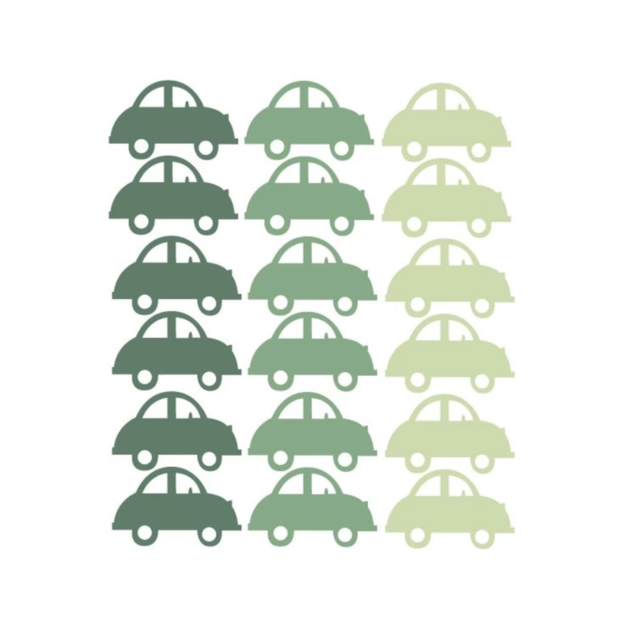 LM Baby Art Car Wall Decals - Premium Removable Vehicle-Themed Stickers for Kids' Rooms