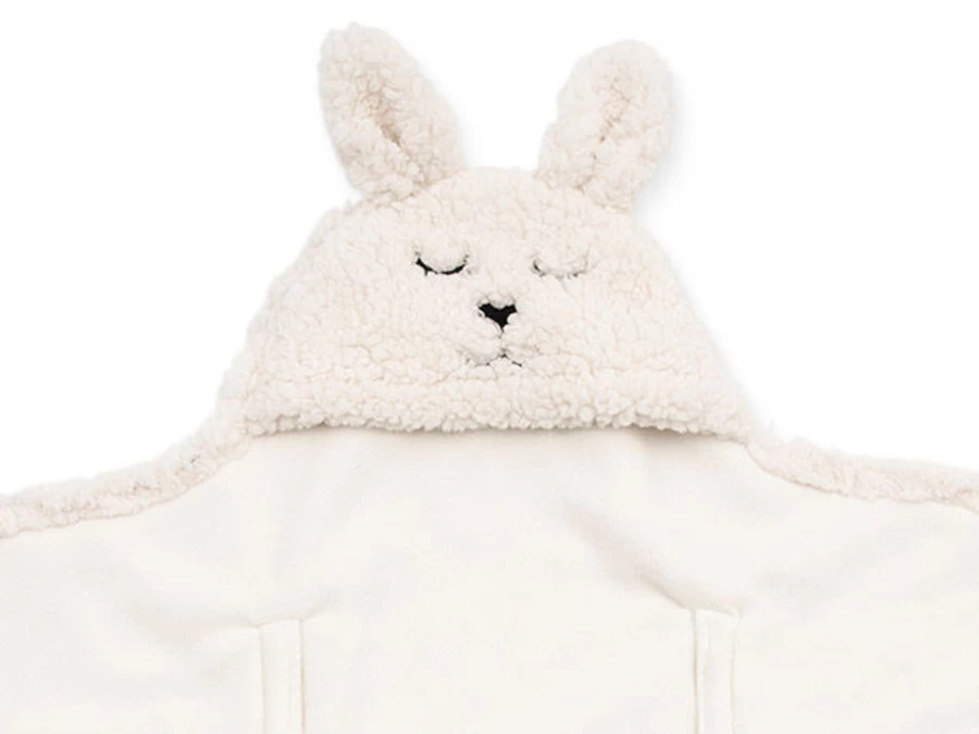 Jollein Bunny Plush Fleece Wrap Blanket - Soft Cozy Throw for Adults & Kids