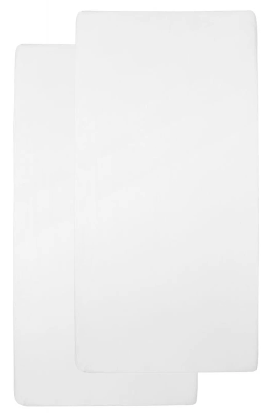 Meyco 2 Pack Fitted Sheet 120x60 cm - Soft Stretchable Cot Bed Sheets for Baby Cribs