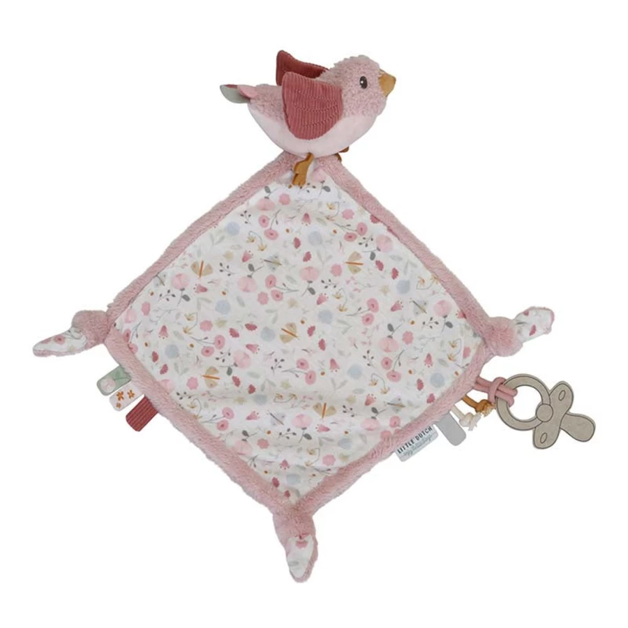 Little Dutch Cuddle Cloth with Flowers & Butterflies - Soft Baby Sensory Toy