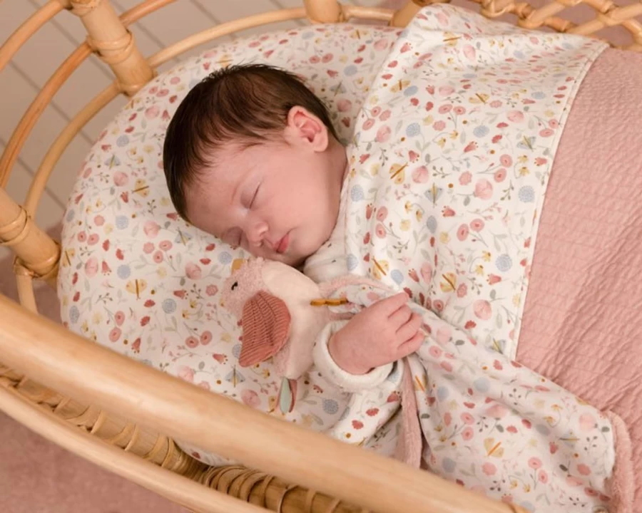 Little Dutch Cuddle Cloth with Flowers & Butterflies - Soft Baby Sensory Toy