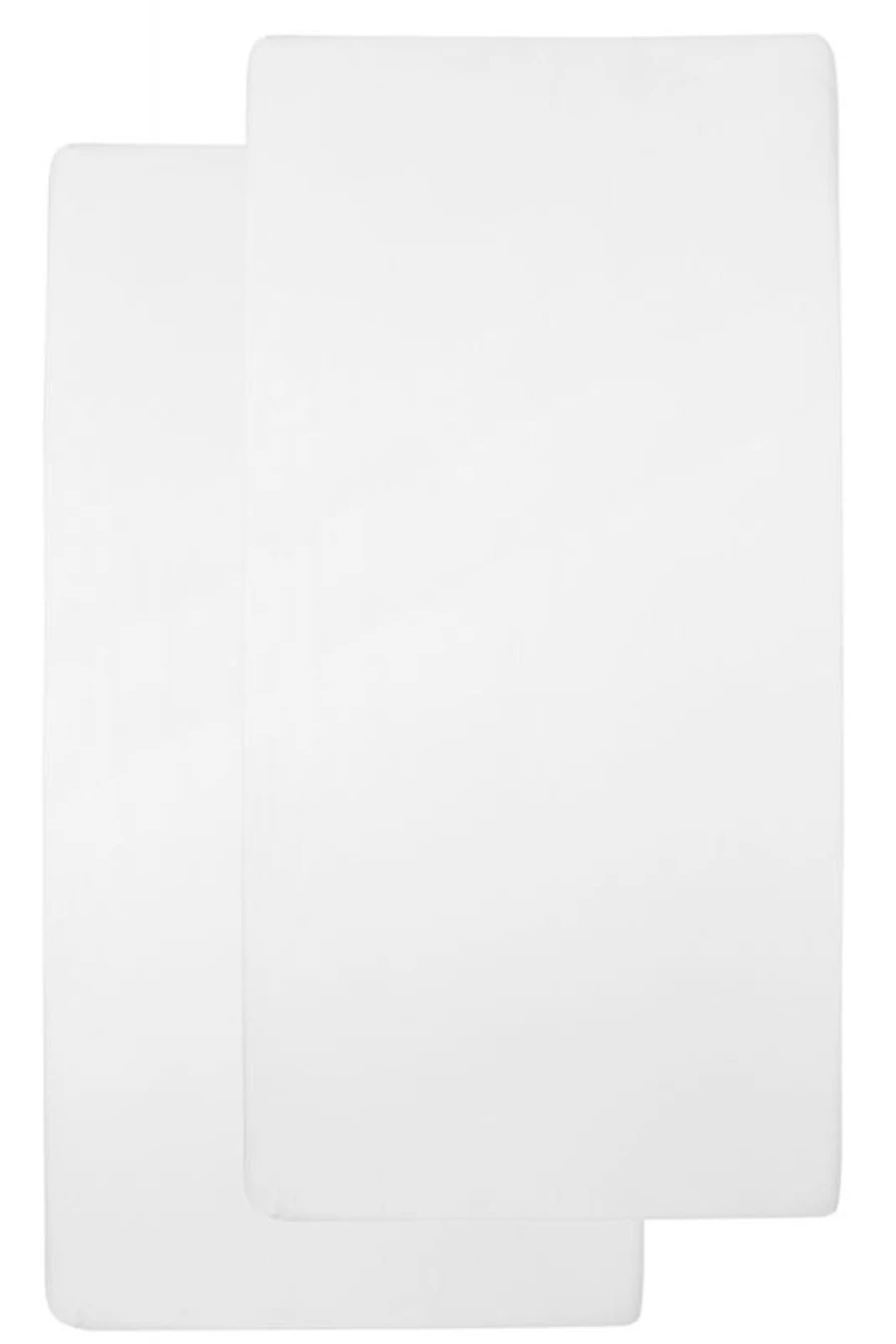 Meyco 2 Pack Fitted Crib Sheet 120x60 cm Soft Baby Bed Skirt Elastic Cotton Nursery Bedding